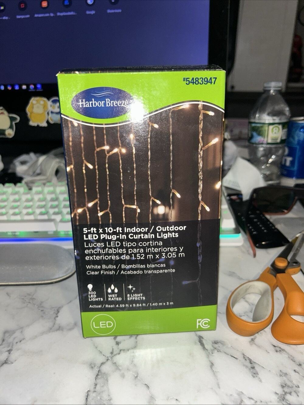 Harbor Breeze #5483947 5 Foot By 10 Foot Indoor /Outdoor LED Curtain Lights